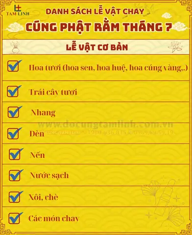 Cẩm Nang Chuẩn Bị Lễ Vật Và Bài Văn Khấn Cúng Chay Rằm Tháng 7