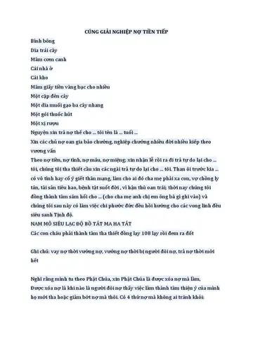 Bài Cúng Giải Nghiệp: Nguồn Gốc, Ý Nghĩa Và Các Bước Thục Hiện Đúng