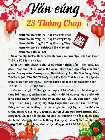 Hướng Dẫn Cúng 23 Tháng Chạp Theo Nghi Thức Của Nhà Phật - Phật ...