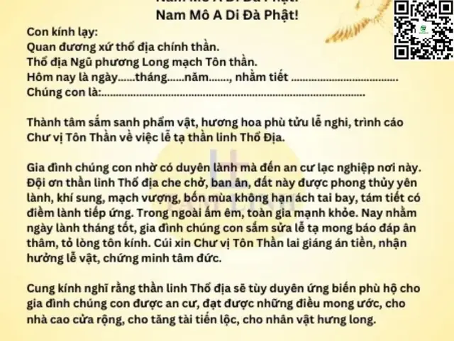 Bài Cúng Thổ Thần Đất Đai: Cẩm Nang Chi Tiết Về Tín Ngưỡng Tâm Linh Của Người Việt
