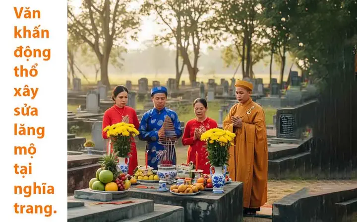 Văn Khấn Động Thổ Xây Sửa Lăng Mộ Tại Nghĩa Trang