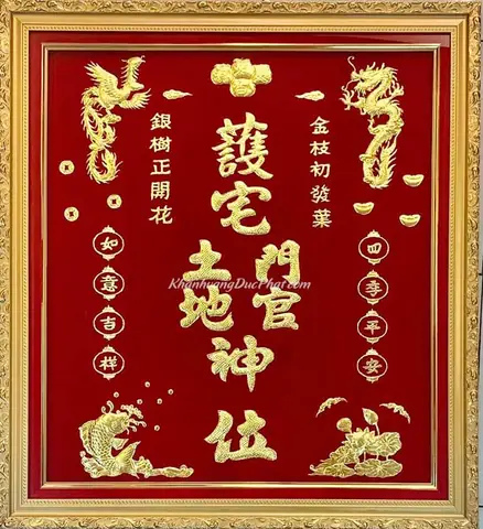Bài Vị Ông Địa - Phước Đức Chánh Thần Đẹp Dát Vàng