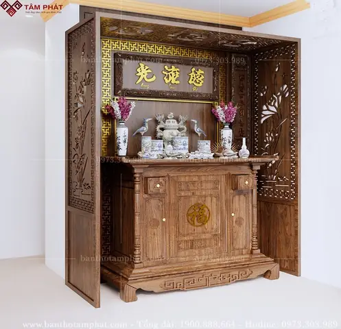 Mẫu Tủ Thờ Gia Tiên Thiết Kế Đẹp Tu-5015