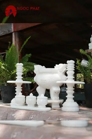 Bộ Thờ Cúng Bằng Đá Tự Nhiên Đá Cảnh Sân Vườn Ngọc Phát