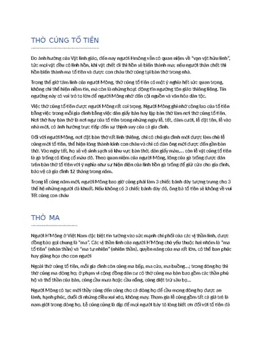 Tín Ngưỡng Thờ Cúng Của Người H'mông: Tổ Tiên Và Ma Linh ...