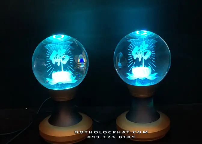 14 Đèn Hoa Sen Chữ Phật Dtp-014
