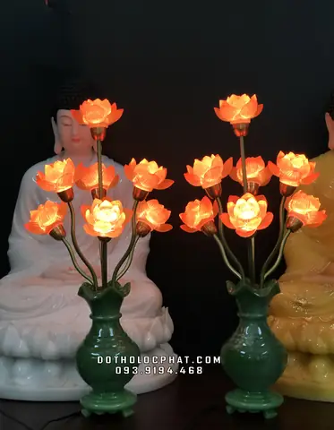 Đèn Thủy Lưu Ly Bình Ngọc 7 – 9 Bông Dll-007