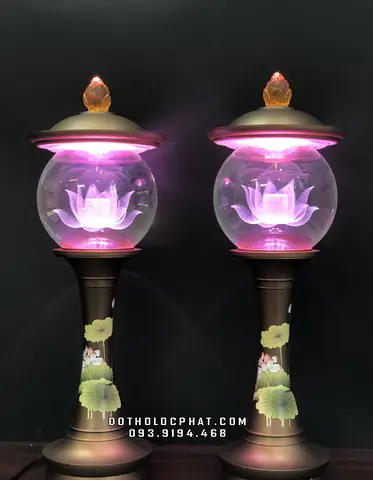Đèn Nắp Ô Đồng – Thân Đồng Thờ Phật Đẹp Dtp-011