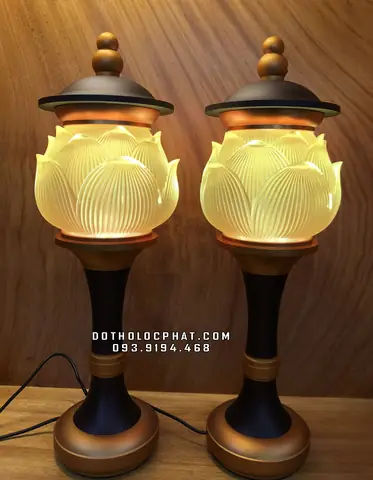 Đèn Tâm Kinh Nắp Ô Thờ Phật Thân Hợp Kim Dtp-007