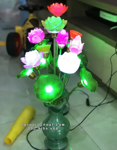 Đèn Bình Ngọc Có Lá Hợp Phong Thủy 7 – 9 – 13 Bông