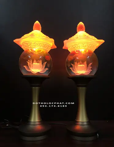 13 Đèn Thân Đồng Nắp Lưu Y Vuông Dtp-013