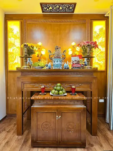Ban Thờ Gia Tiên Đẹp Hiện Đại Tinh Tế