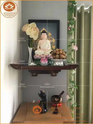 Bàn Thờ Phật Treo Tường Thu Hút May Mắn Và Tài Lộc
