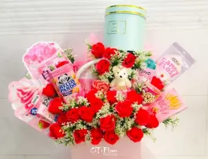 Giỏ Hoa Bánh Kẹo Ăn Được