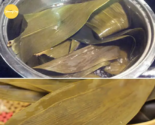 Bước 3: Chuẩn Bị Lá Tre Để Gói Bánh Ú Tro