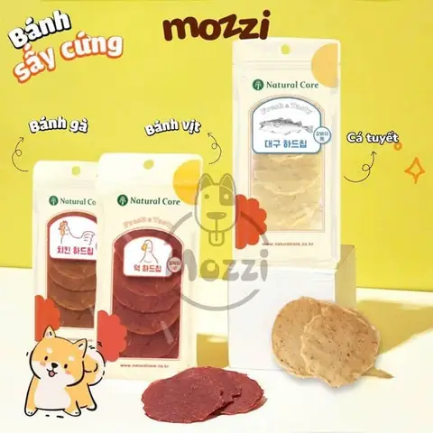 Snack Cho Chó Natural Core Bánh Gà Vịt Cá Tuyết Sấy Cứng Gói 40g ...