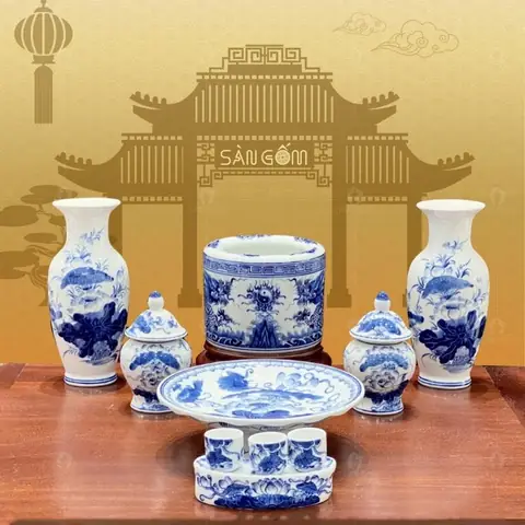 Bộ Đồ Thờ Phát Lộc Bát Tràng Cao Cấp, Chất Lượng Giá Rẻ