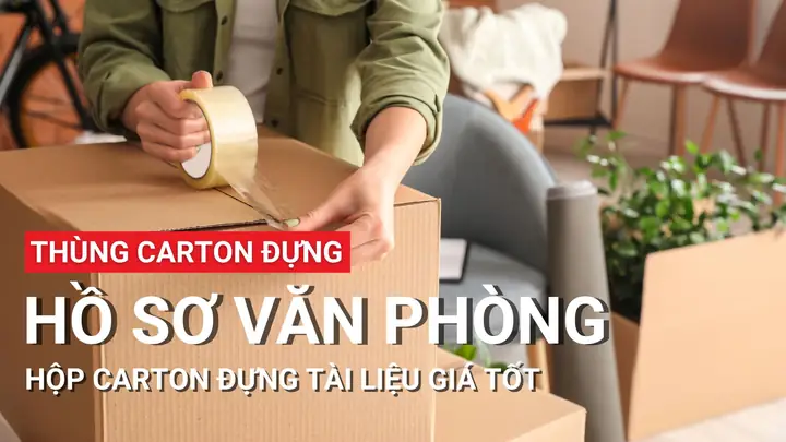 Thùng Carton Đựng Hồ Sơ Văn Phòng, Hộp Carton Đựng Tài Liệu Giá Tốt