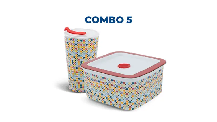 Combo 5 Ly Sứ - Hộp Sứ Dưỡng Sinh (hoa Văn Mosaic) Gốm Sứ ...