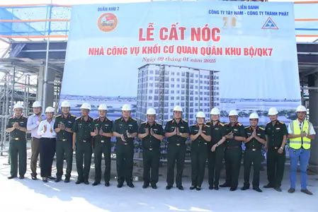 Lễ Cất Nóc Nhà Công Vụ Khối Cơ Quan Quân Khu Bộ, Quân Khu 7