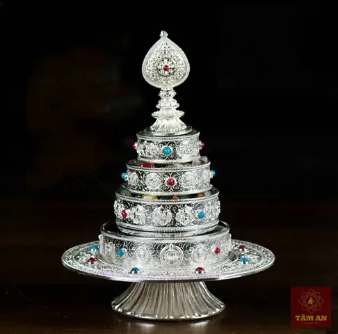 Bộ Cúng Dàng Mạn Đà La Cỡ Nhỏ Mạ Bạc (10cm) - Pháp Khí Mật ...