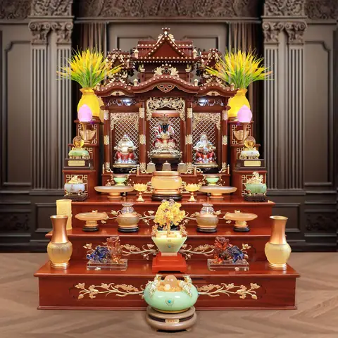 Bàn Thờ Thần Tài Ông Địa Trọn Bộ Cao Cấp Tại Chiêu Tài