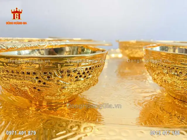 Ý Nghĩa Của Việc Thờ Cúng Bộ Mâm Bát Bằng Đồng Mạ Vàng 24k