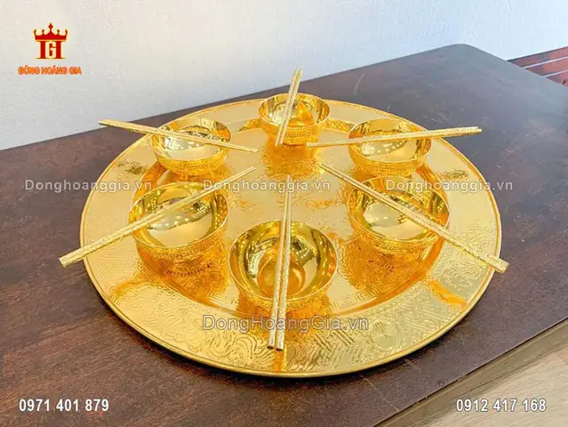 Đồng Hoàng Gia - Địa Chỉ Chế Tác Mâm Bát Bằng Đồng Mạ Vàng 24k Uy Tín