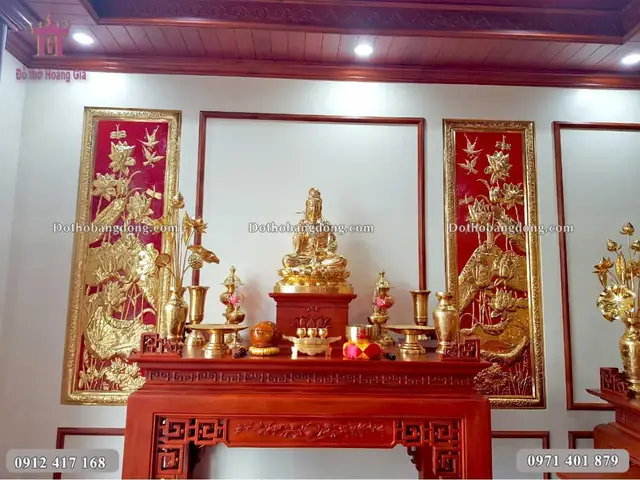 Top Các Bộ Đồ Thờ Cúng Bằng Đồng Mạ Vàng Đẹp, Sang Trọng Nhất