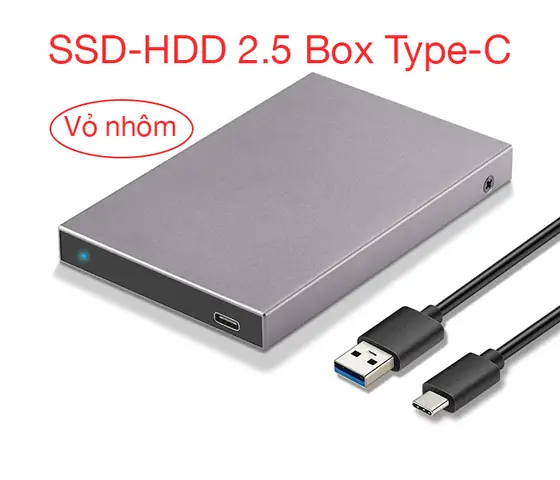 Box Ổ Cứng Hdd Ssd 2.5 Sata Type C Vỏ Nhôm Thiết Kế Đẹp ...