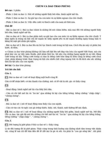 Chùm Ca Dao Trào Phúng | Pdf