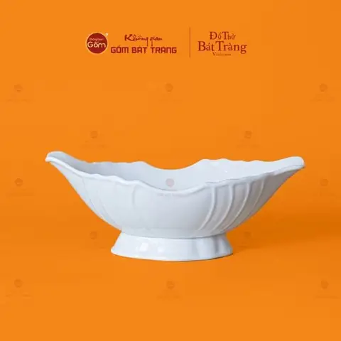 Bát Đựng Gà Cúng Men Trắng Trơn