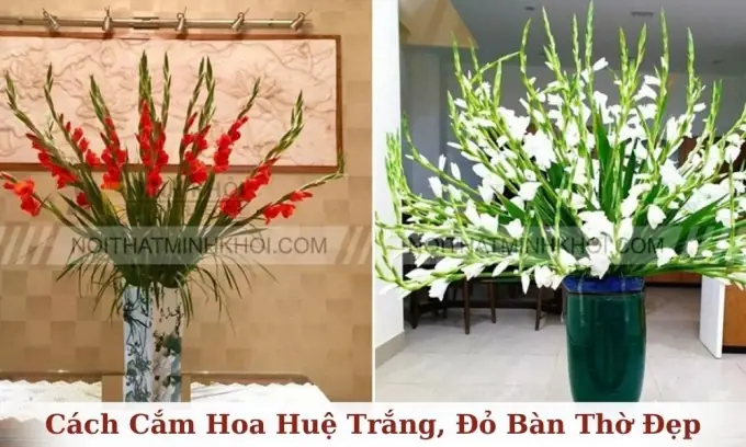 Cách Cắm Hoa Huệ Trắng, Đỏ Bàn Thờ Đẹp, Chuẩn Phong Thủy