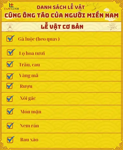 Mâm Cúng Ông Táo Miền Nam Gồm Những Gì?