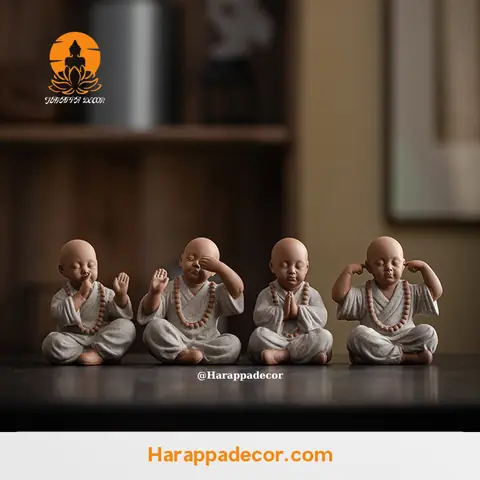 Ý Nghĩa Của Bộ Tượng 4 Chú Tiểu Tứ Không - Harappa Decor