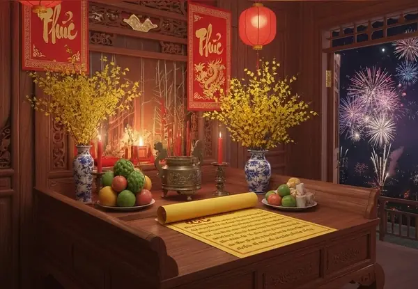 Bài Văn Khấn Giao Thừa Và Mùng 1 Tết 2026 Chuẩn Nhất?