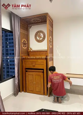 Phòng Thờ Chung Cư Cao Cấp Tại Phòng Khách Mẫu Bt-1670