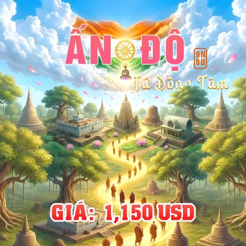 Tour Ấn Độ - Tứ Động Tâm Cao Cấp 9 Ngày 8 Đêm 2026
