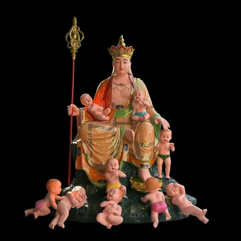 Tượng Địa Tạng Bồ Tát Độ Thai Nhi, Chất Liệu Composite Sơn Cao ...