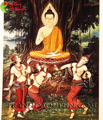 Tranh Äá»©c Pháº­t Thích Ca Äáº¯c Äáº¡o Dæ°á»i Gá»c Bá» Äá»