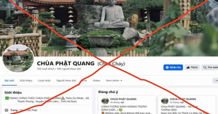 Nhiều Fanpage Giả Mạo Kêu Gọi Ủng Hộ Chùa Phật Quang Sau Vụ Cháy