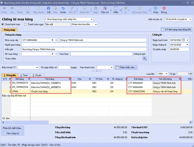 Mua Hàng Có Phát Sinh Chi Phí Mua Hàng – Sme2022