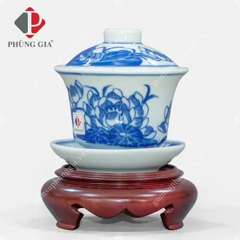 Bát Cúng Nước - Hoa Sen Gốm Sứ Phùng Gia