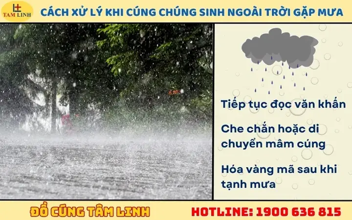 Cách Xử Lý Đúng Khi Đang Cúng Cô Hồn Ngoài Trời Gặp Mưa