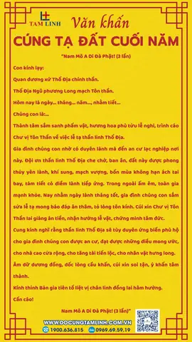 Bài Văn Khấn Cúng Đất Đai Cuối Năm