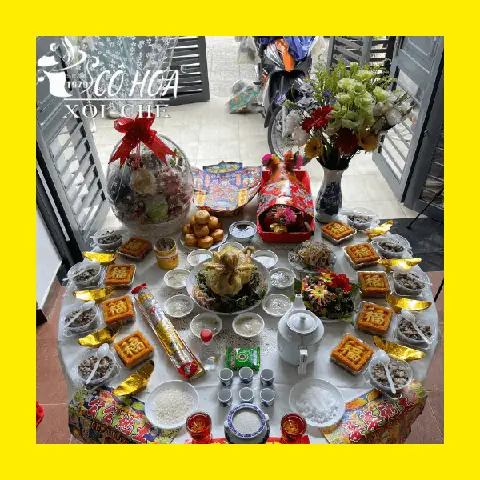 Mâm Lễ Cúng Đất Đai Có Heo Quay Cầu Giàu Sang Phú Quý - Xôi Chè ...