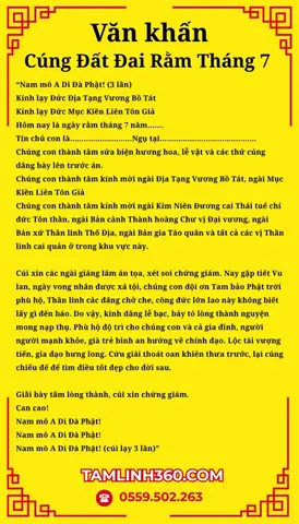Cúng Đất Đai Rằm Tháng 7: Cẩm Nang Chuẩn Xác Từ A-z Cho Gia Chủ