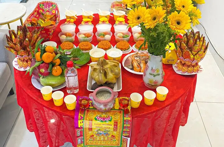 Mâm Cúng Khai Trương Đầu Năm Đơn Giản – Hướng Dẫn Cách Cúng