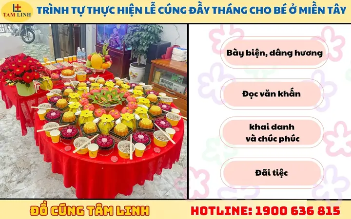 Trình Tự Thực Hiện Lễ Cúng Đầy Tháng Cho Bé Ở Miền Tây