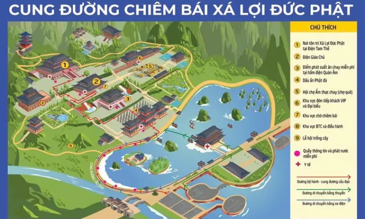 Các Tuyến Đường Cung Rước Xá Lợi Phật Về Chùa Tam Chúc - Báo Và ...